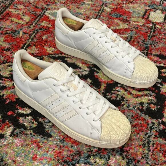 VERY GOOD adidas Originals Superstar II "All White" Shell Toe Triple White 12 - Picture 3 of 10